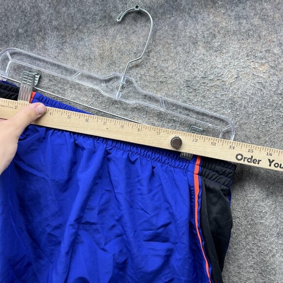 Nike Dri Fit Running Shorts Womens Medium Blue Black Orange Athletic Workout - Picture 6 of 10